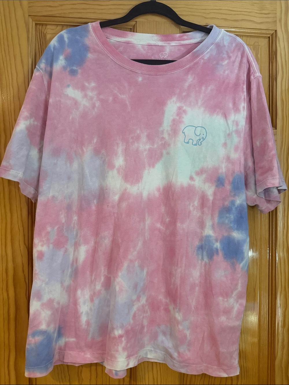 ivory ella Pink & Blue Tie-Dye Elephant Tee